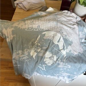 Old Navy Blue and White Tie-Dye Tee Biggie smalls